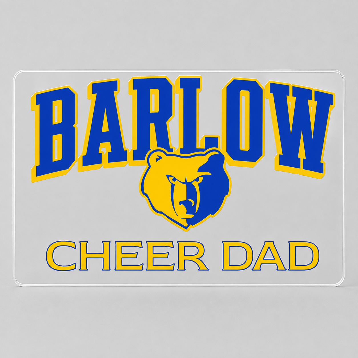 Barlow Cheer Dad UV DTF Decal