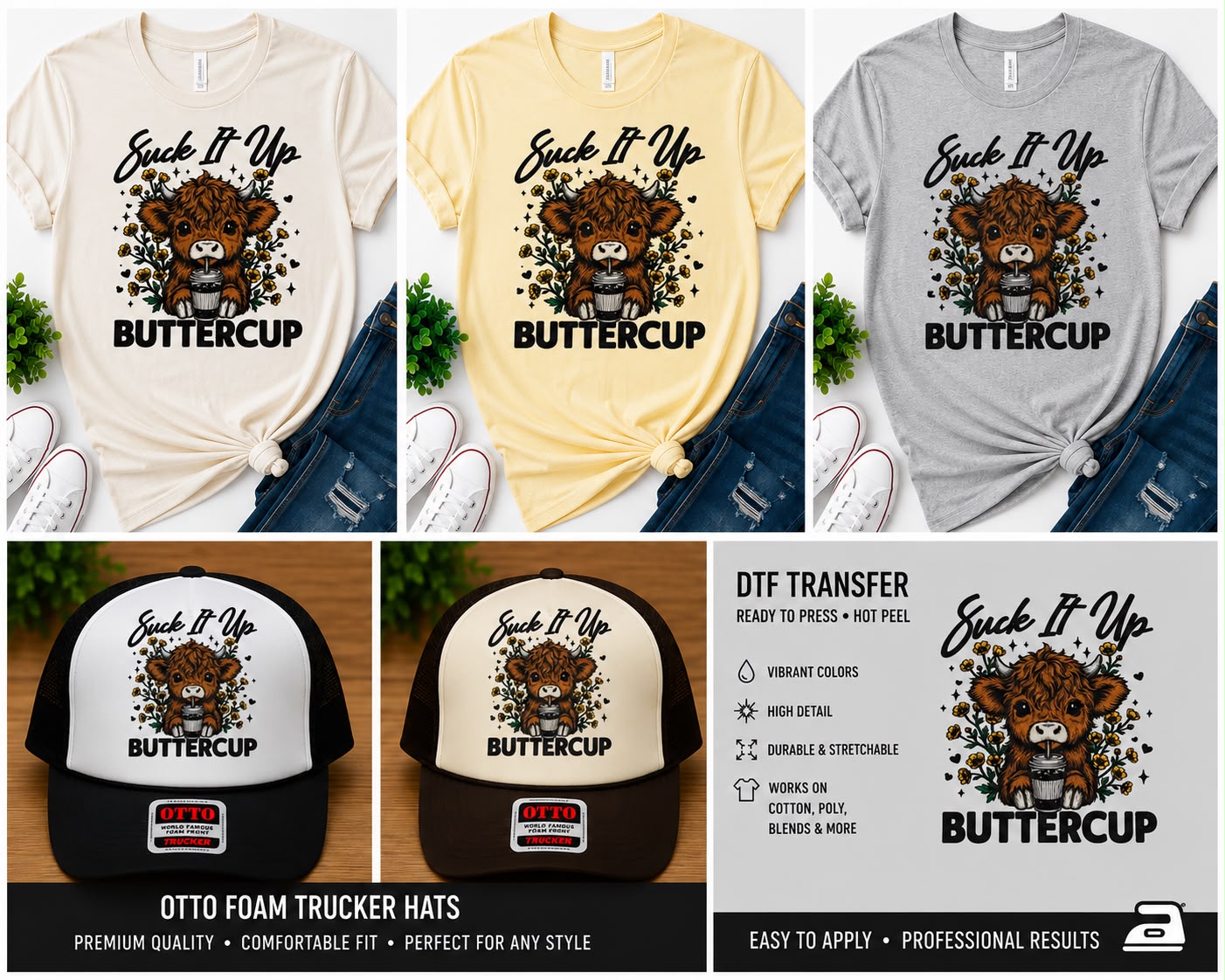 Suck It Up Buttercup DTF Transfer