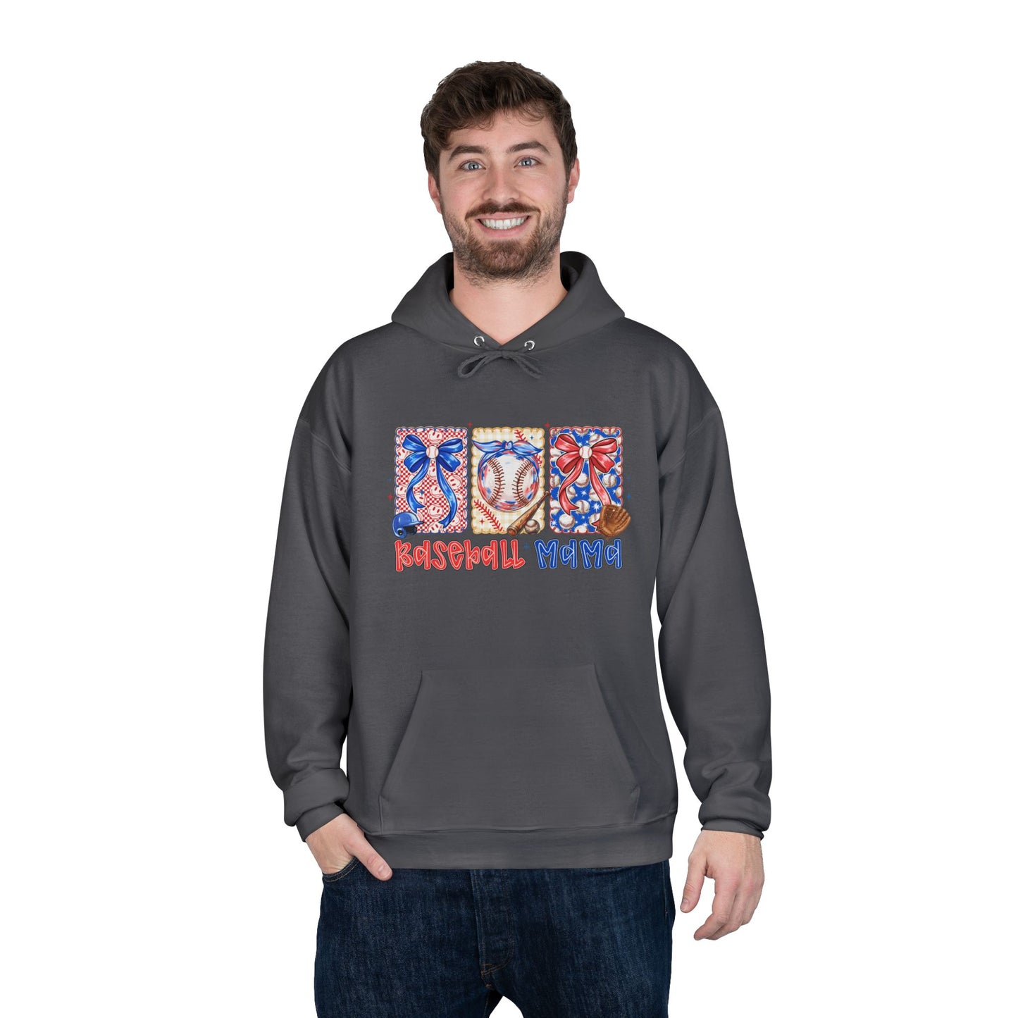 White Hoodie with Patriotic 'Natural Woman' Retro Art Print