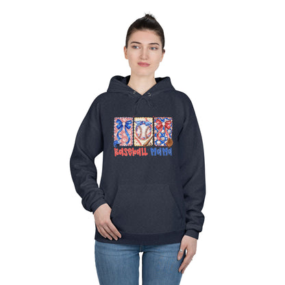 White Hoodie with Patriotic 'Natural Woman' Retro Art Print
