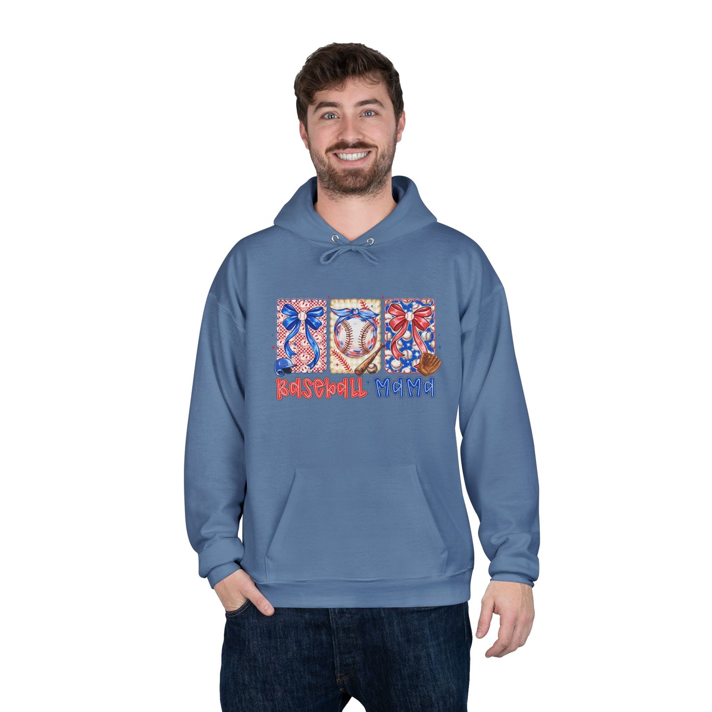 White Hoodie with Patriotic 'Natural Woman' Retro Art Print