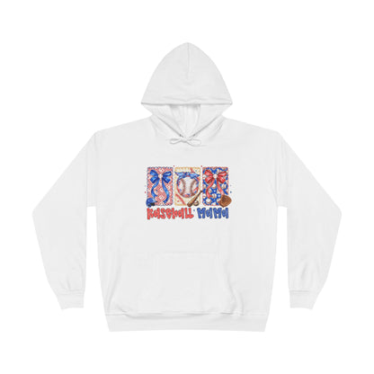 White Hoodie with Patriotic 'Natural Woman' Retro Art Print