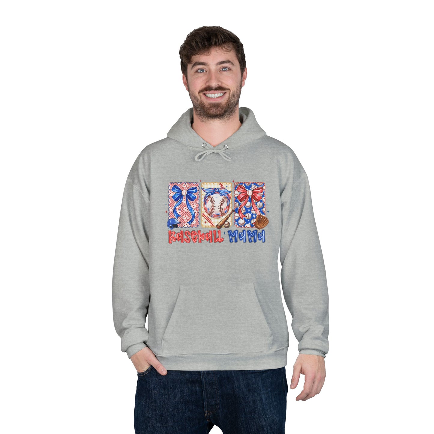 White Hoodie with Patriotic 'Natural Woman' Retro Art Print