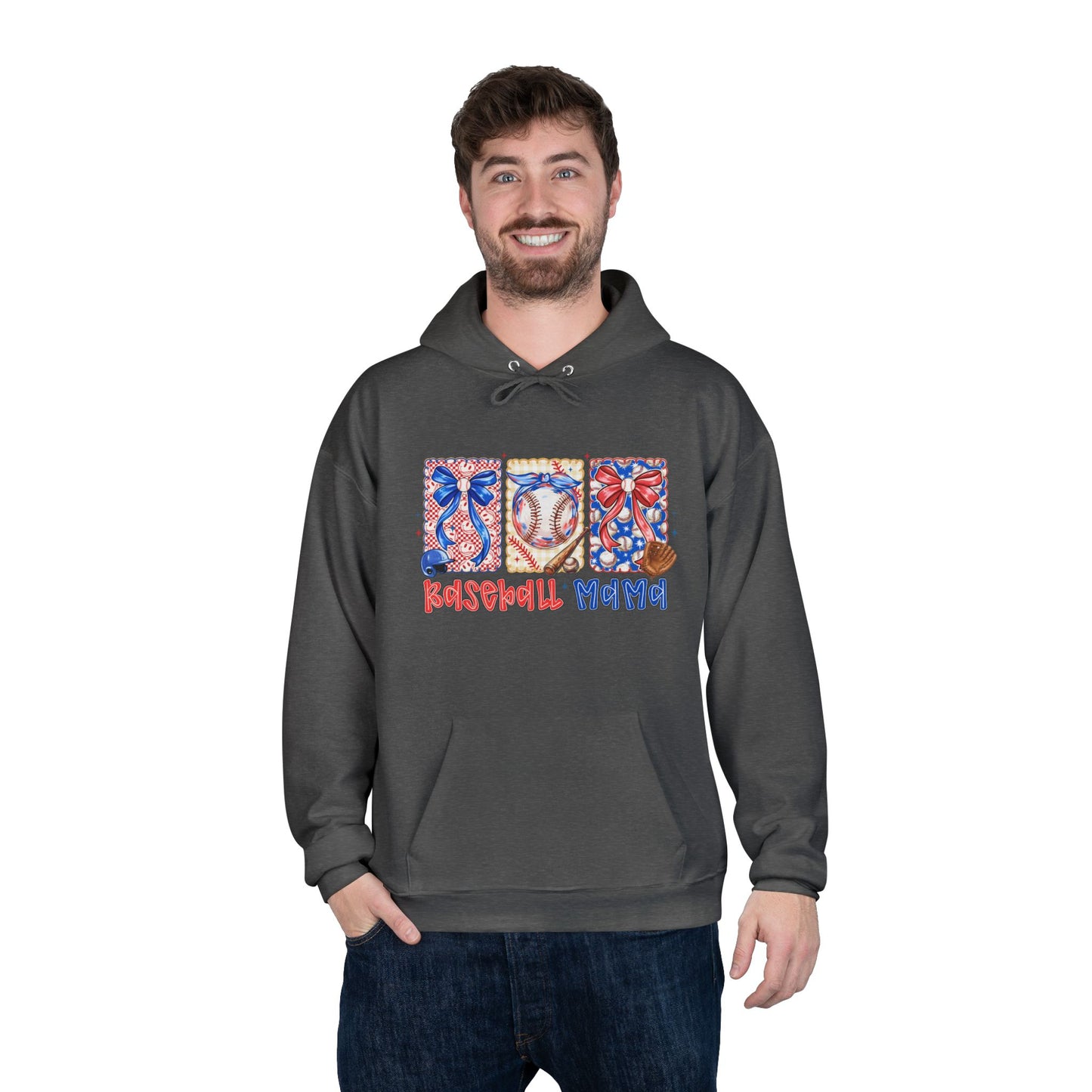 White Hoodie with Patriotic 'Natural Woman' Retro Art Print