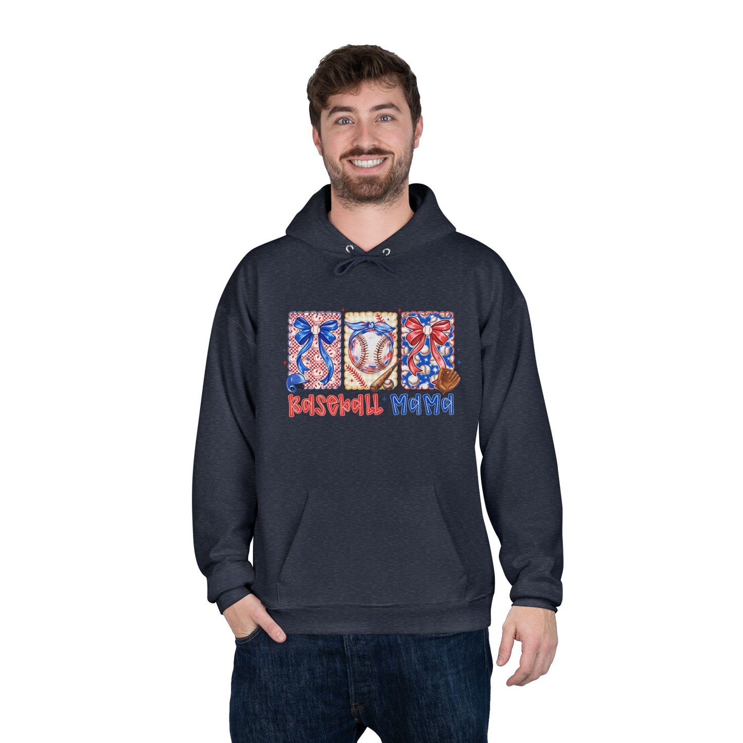 White Hoodie with Patriotic 'Natural Woman' Retro Art Print