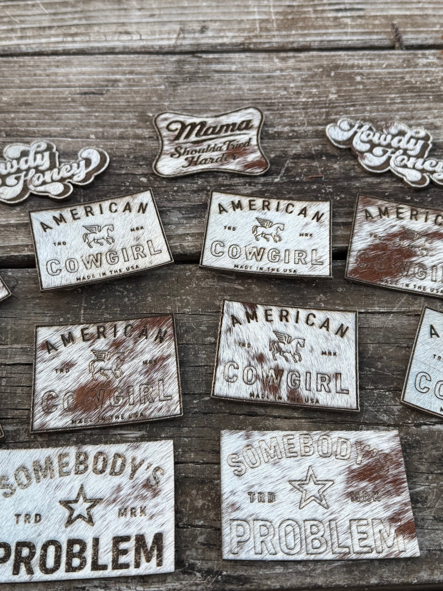 Hair on Cowhide Patches