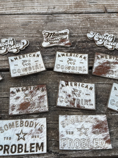 Hair on Cowhide Patches