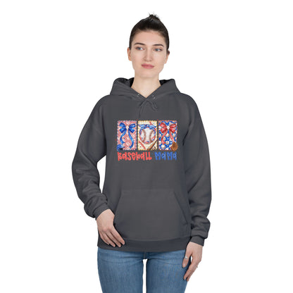 White Hoodie with Patriotic 'Natural Woman' Retro Art Print