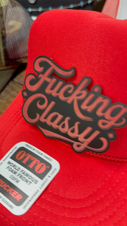 F***ing Classy Engraved Hat Patch