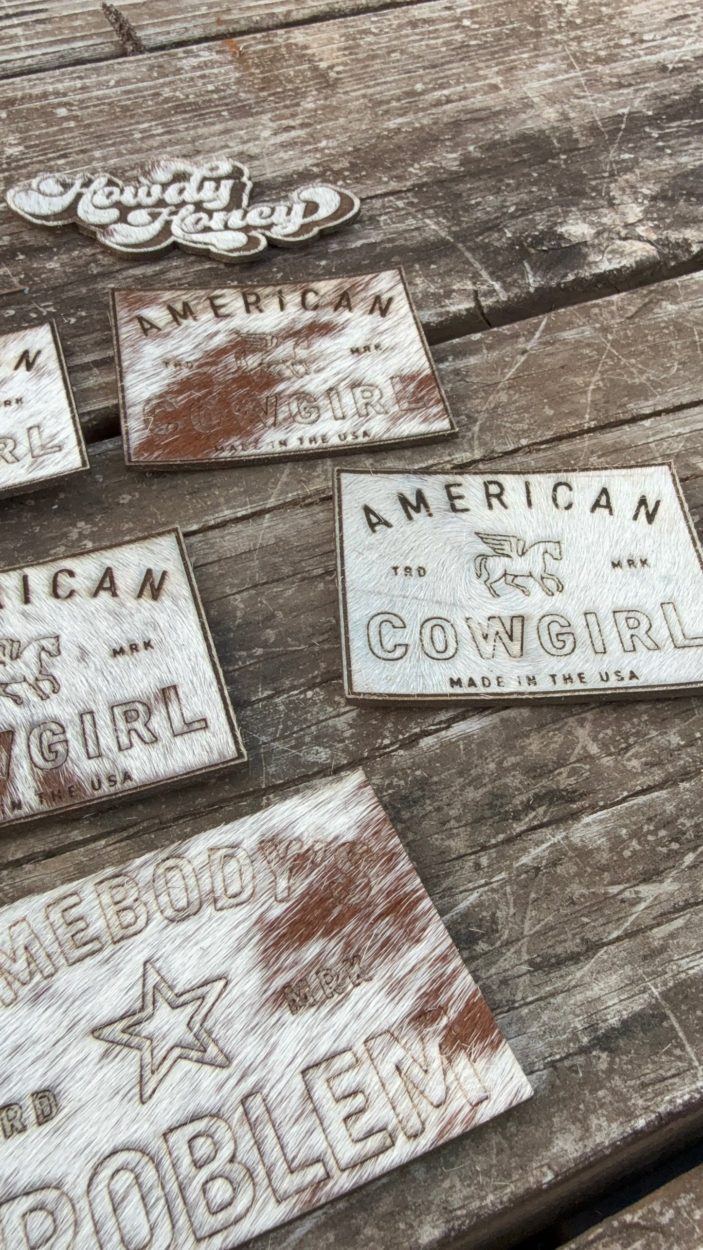 Hair on Cowhide Patches