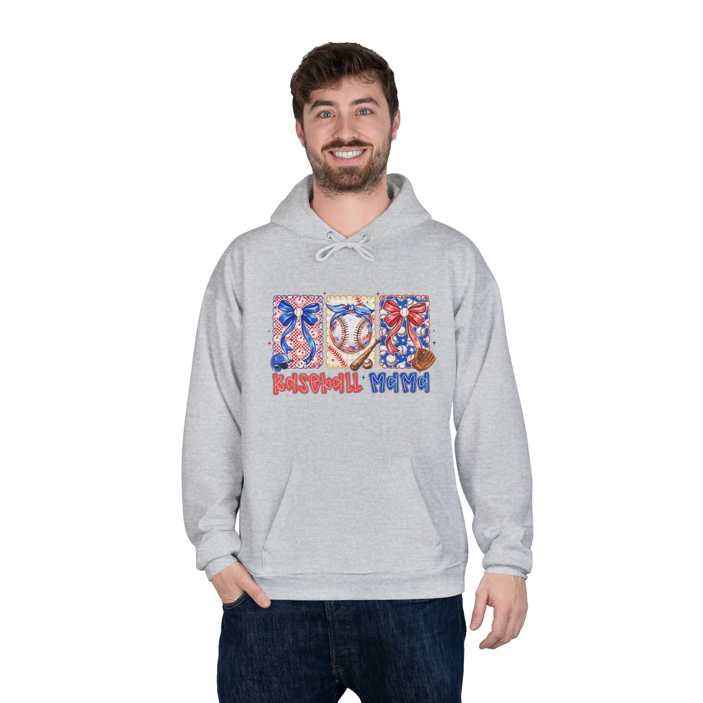 White Hoodie with Patriotic 'Natural Woman' Retro Art Print