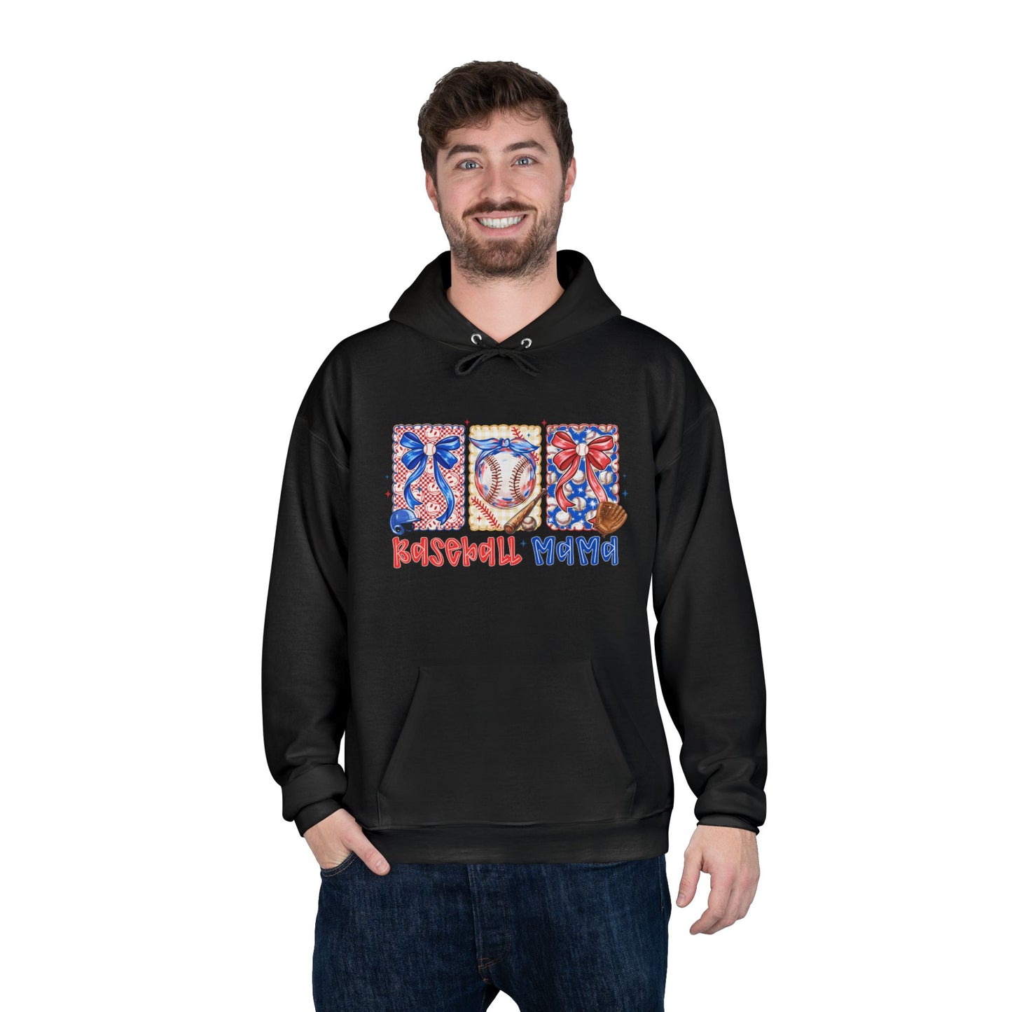 White Hoodie with Patriotic 'Natural Woman' Retro Art Print