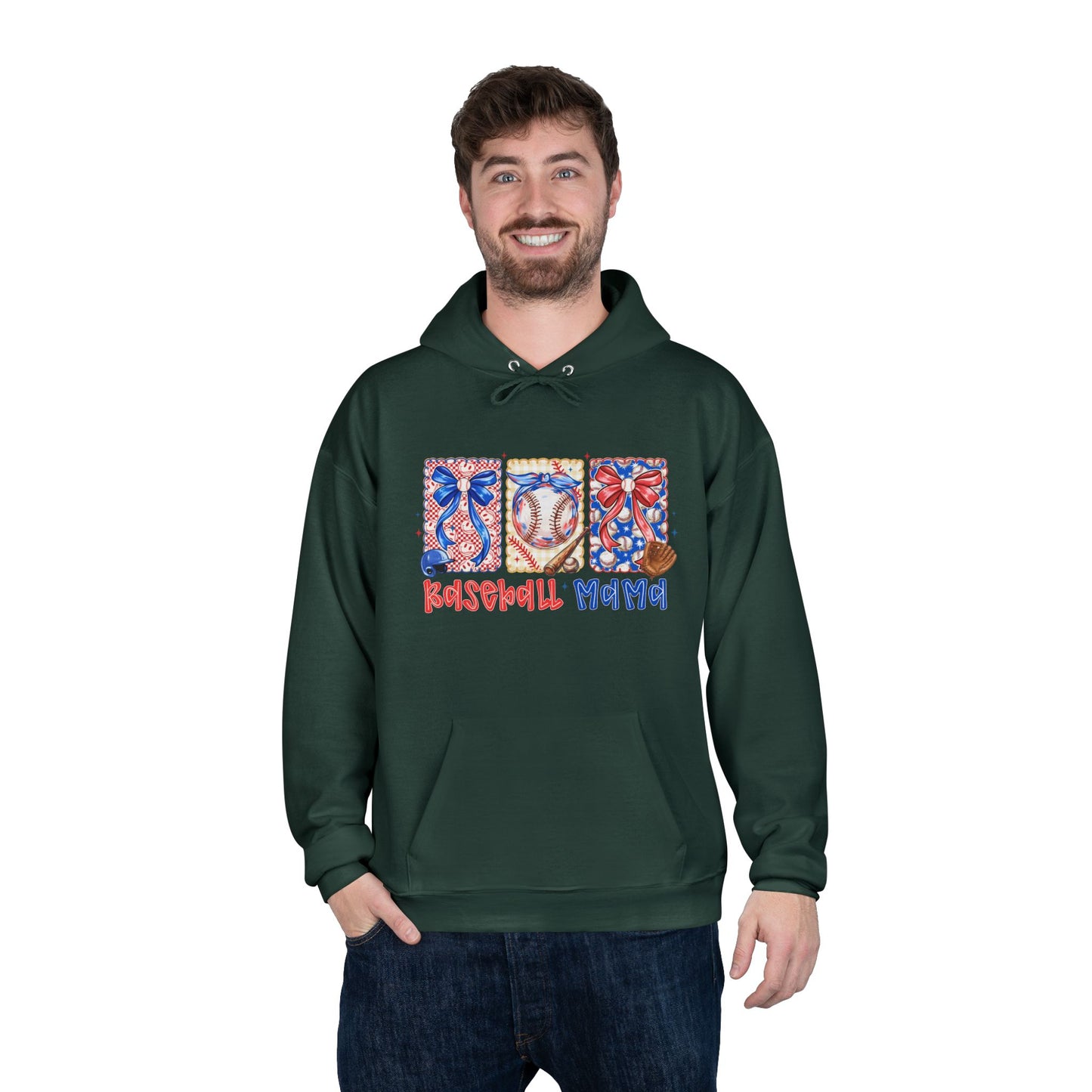 White Hoodie with Patriotic 'Natural Woman' Retro Art Print