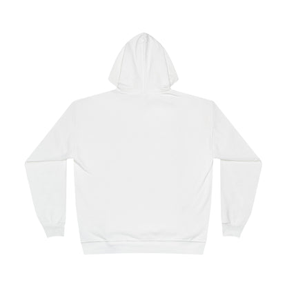 White Hoodie with Patriotic 'Natural Woman' Retro Art Print