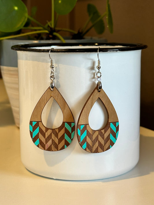 Chevron Reverse Teardrop Earrings