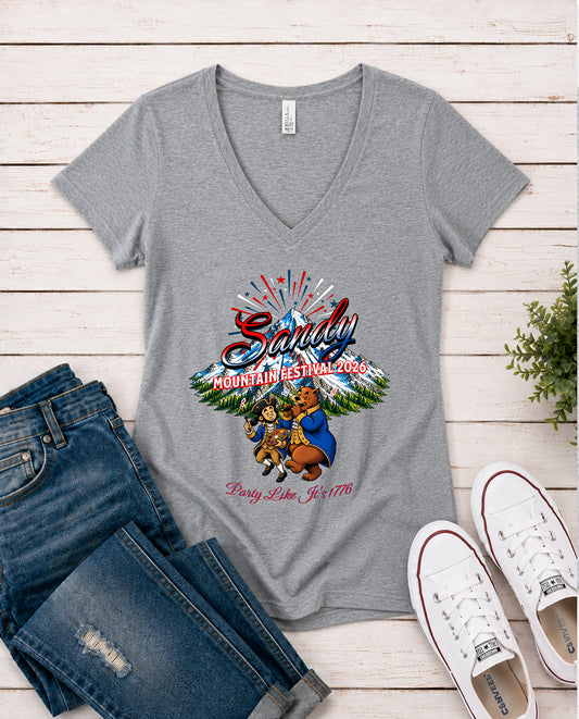 SMF Ladies V-Neck T-Shirt