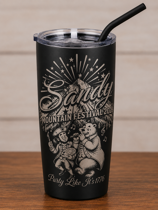Sandy Mountain Festival Limited Edition Engraved Tumbler