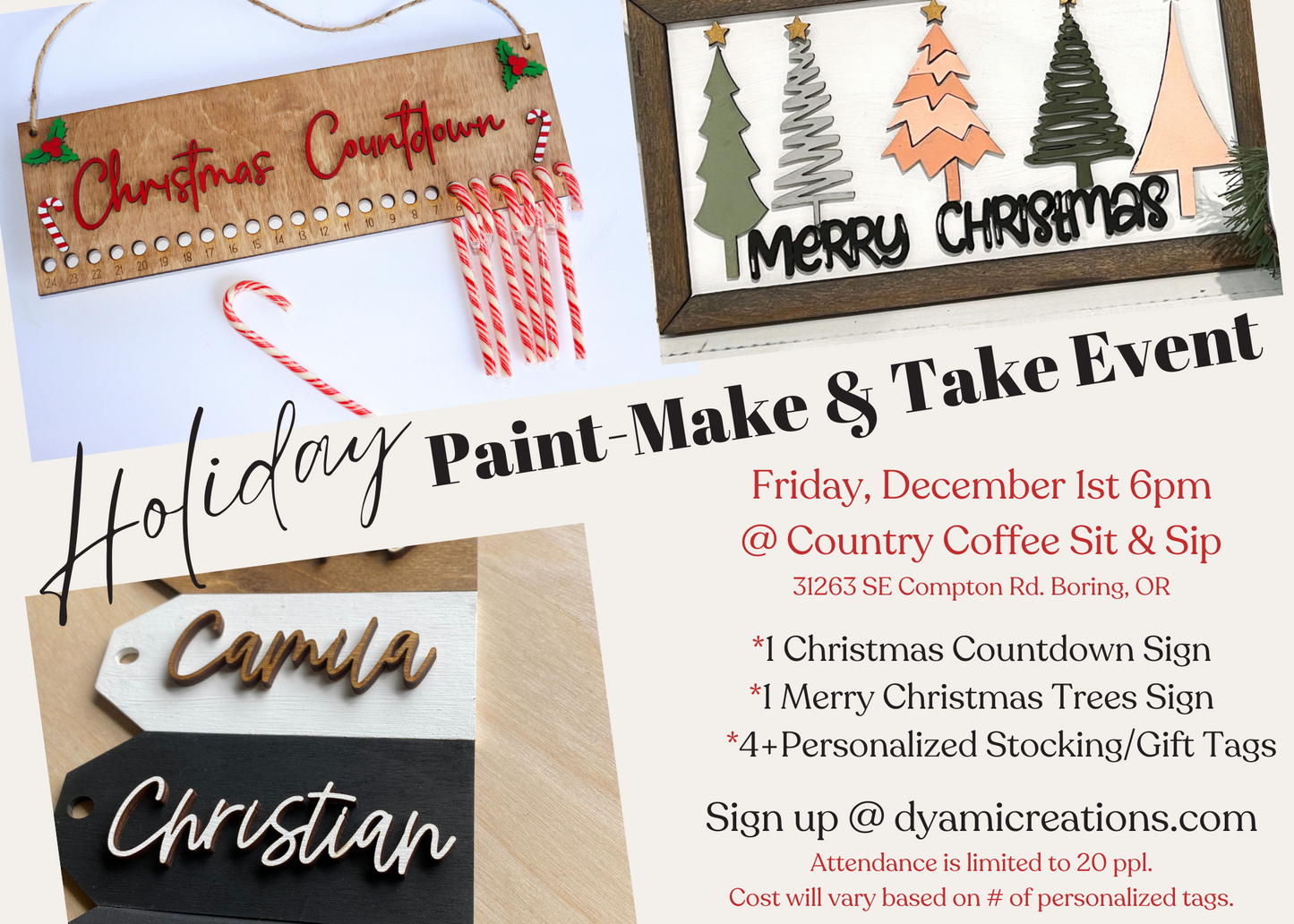 Holiday Paint, Make & Take Night