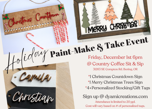 Holiday Paint, Make & Take Night