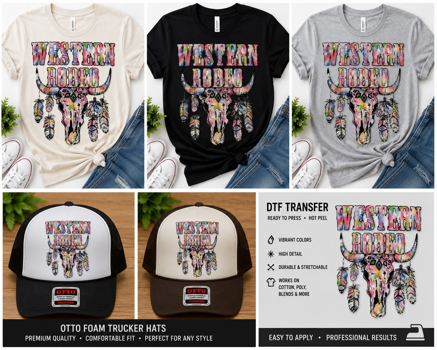 Western Rodeo DTF Transfer